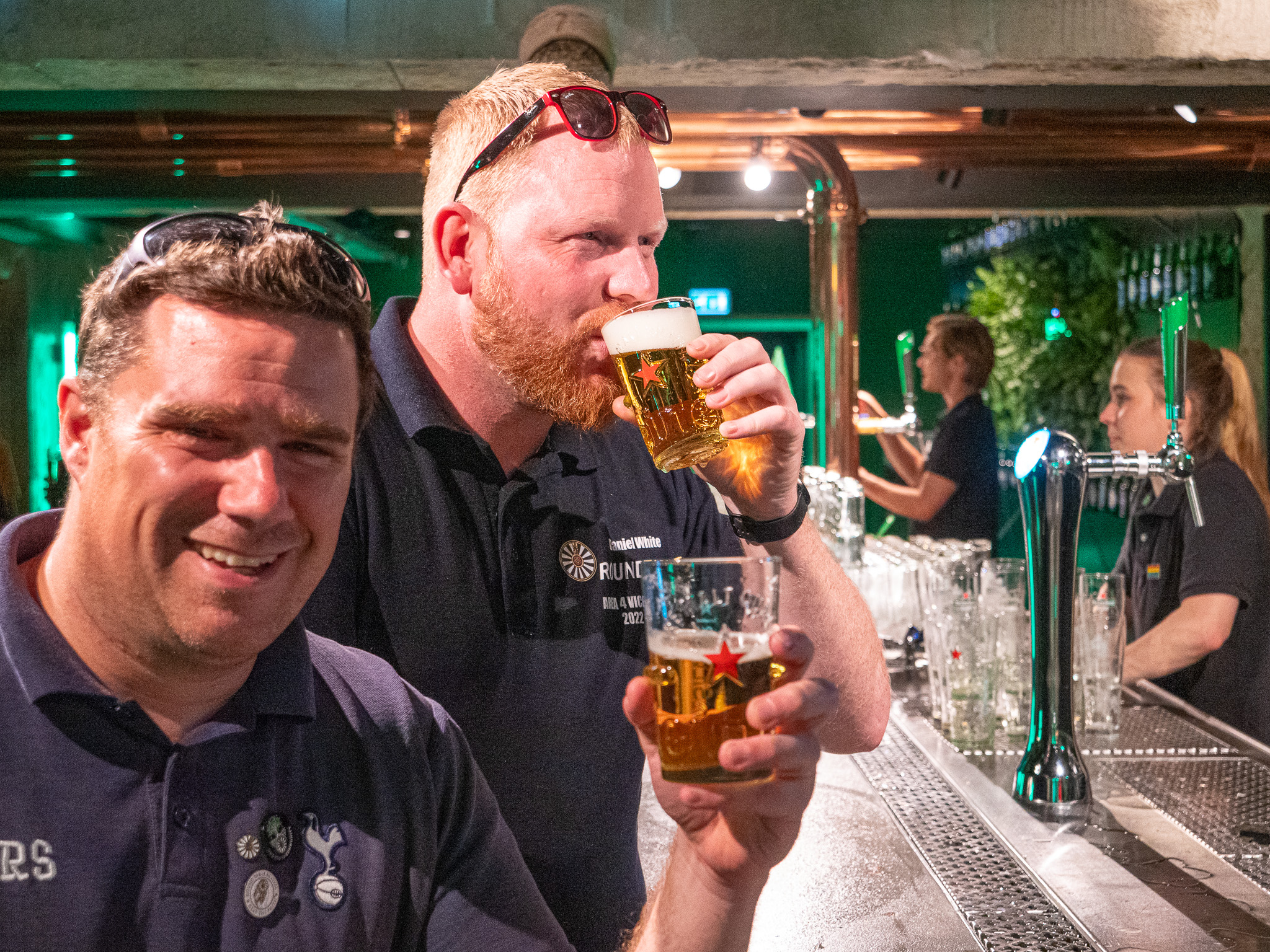 men drinking beer