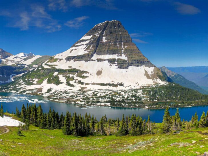 Bearhat Mountain at Hidden Lake in Glacier National Park