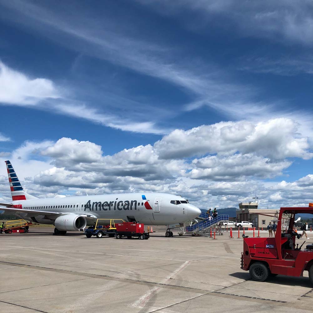 a plane on the tarmac