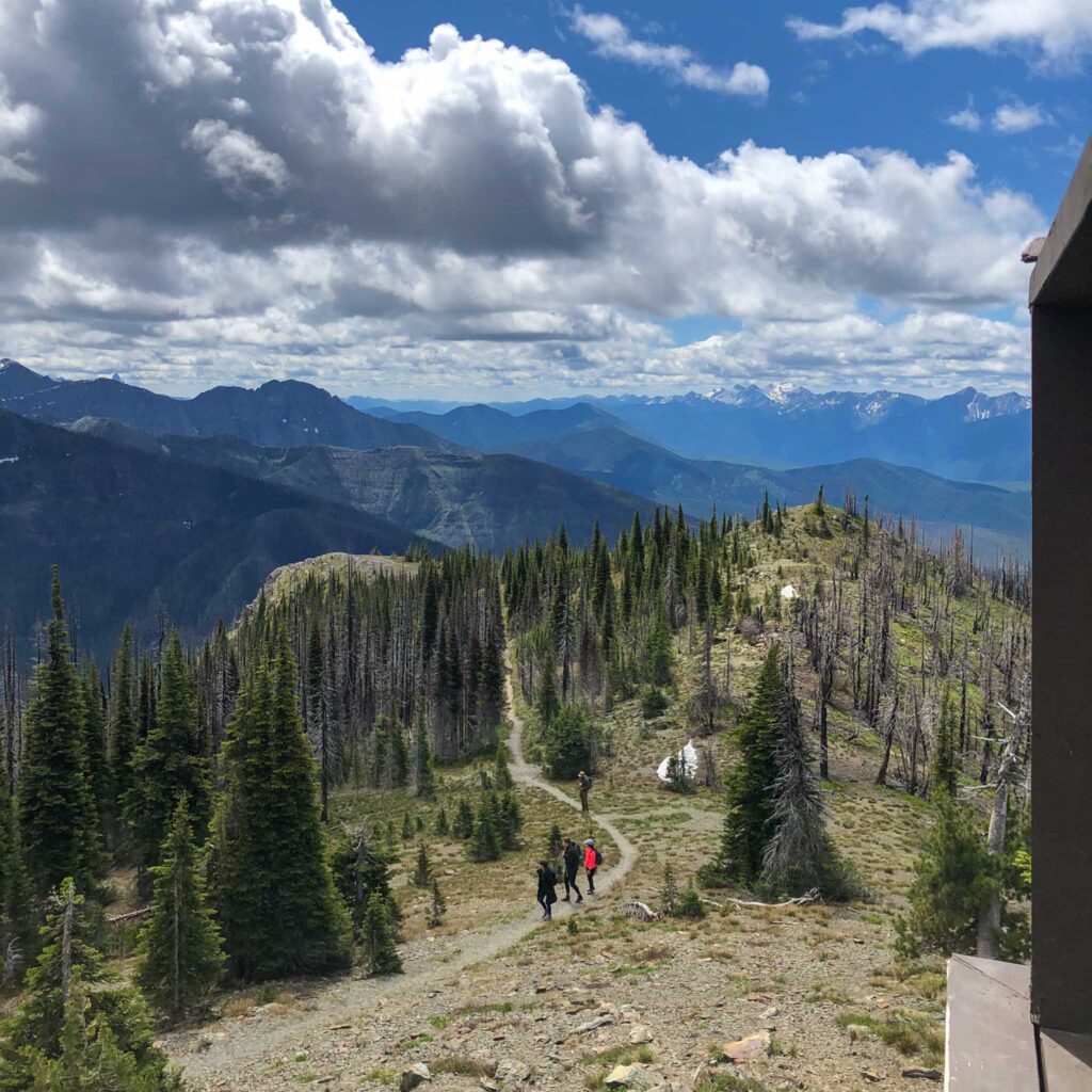 Views from Mount Brown Fire Lookout Tower Glacier National Park