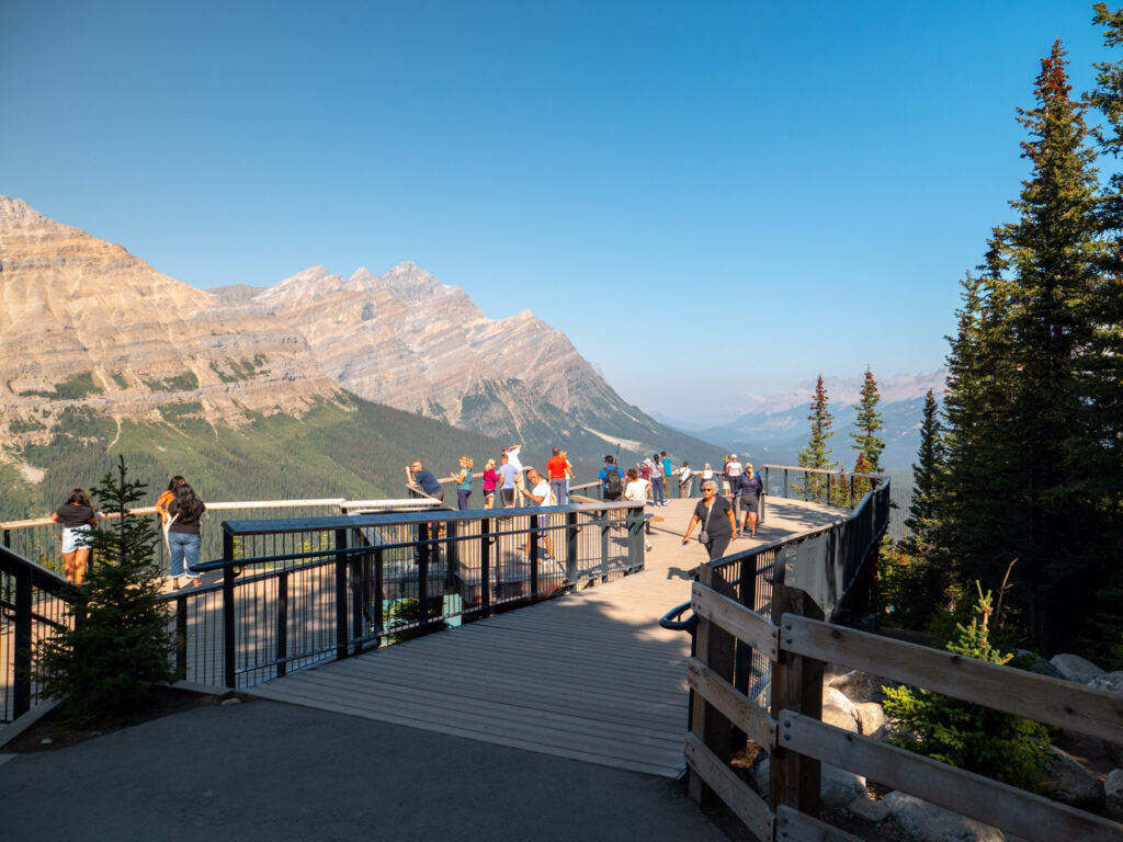 Views from the Peyto Lake Upper Viewpoint in Alberta, Canada
