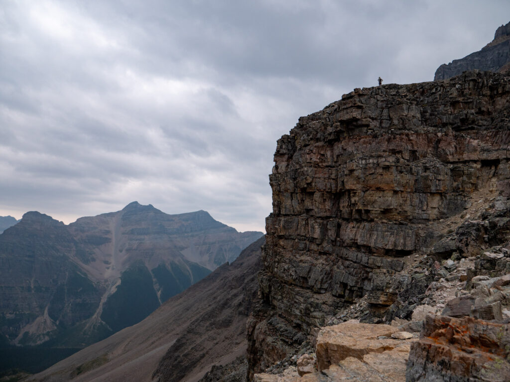 Man overlooking Paradise Valley in Banff National Park