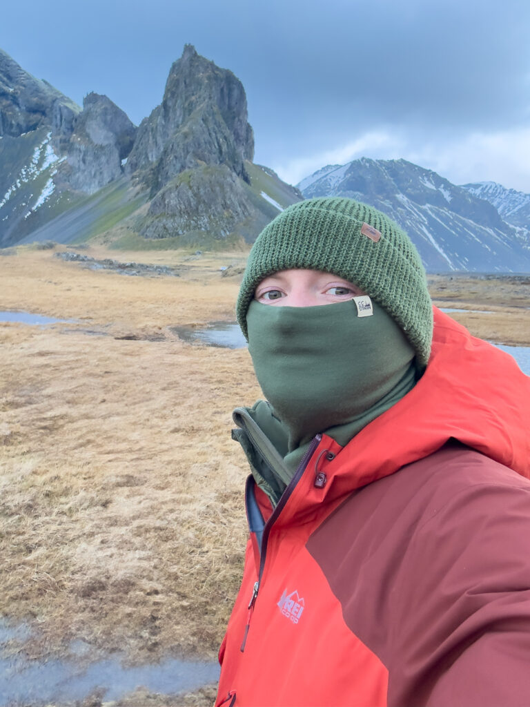 man wearing neck gaiter