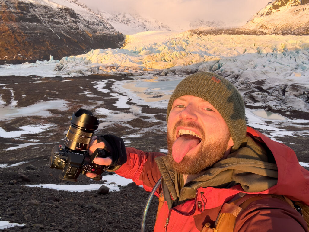 man holding a camera