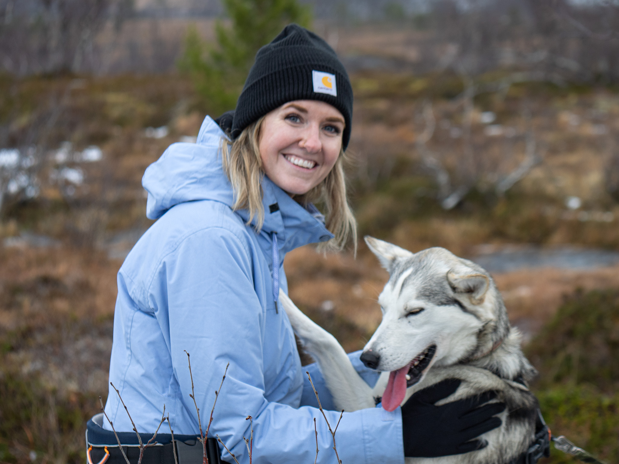 woman with dog