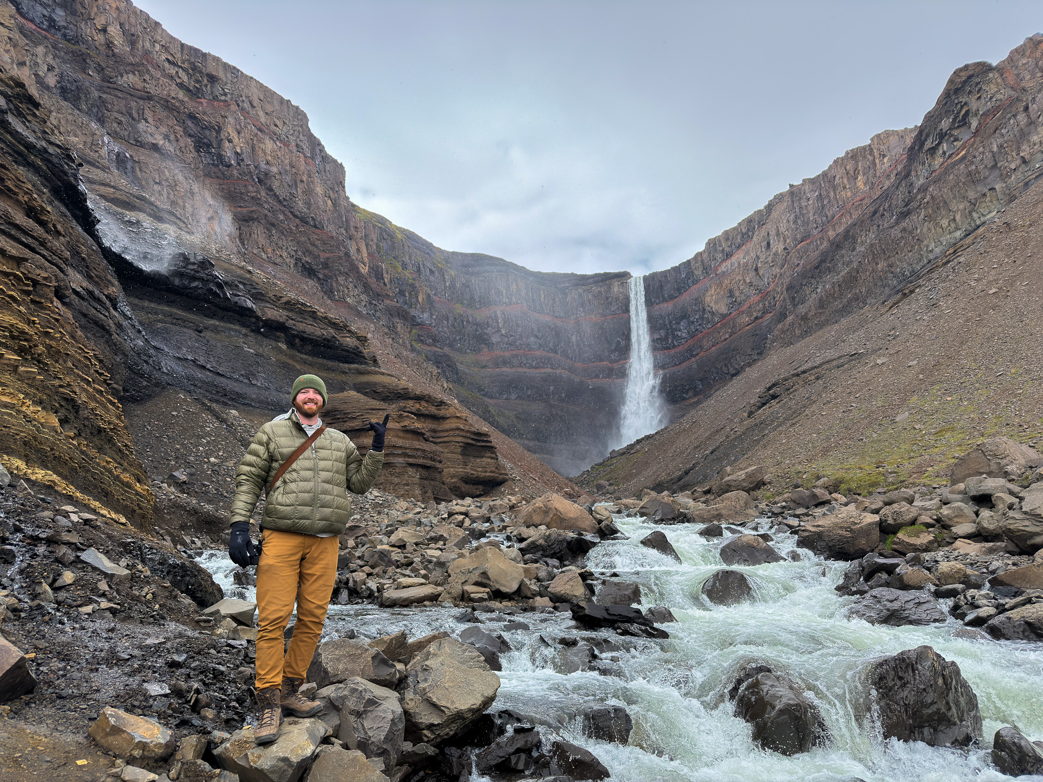 Hengifoss Waterfall